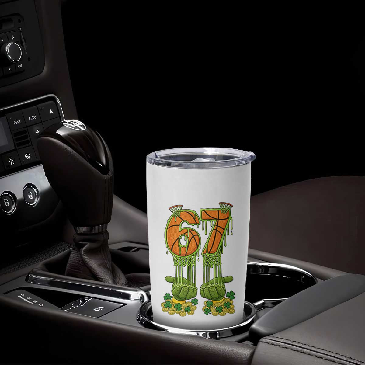 67 Basketball St Patricks Day Tumbler Cup Funny Six Seven Gen Alpha Meme Drip TS14 Print Your Wear