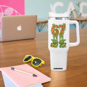 67 Basketball St Patricks Day Tumbler With Handle Funny Six Seven Gen Alpha Meme Drip TS14 Print Your Wear