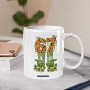 67 Basketball St Patricks Day Coffee Mug Funny Six Seven Gen Alpha Meme Drip TS14 Print Your Wear