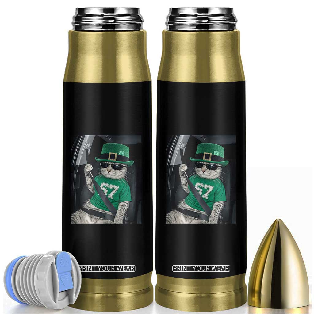 67 Cat St Patricks Day Bullet Tumbler Funny Cat Driver Leprechaun Meme TS14 Black Print Your Wear