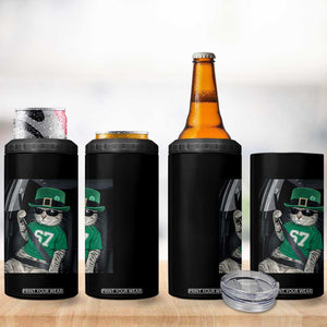 67 Cat St Patricks Day 4 in 1 Can Cooler Tumbler Funny Cat Driver Leprechaun Meme TS14 Print Your Wear