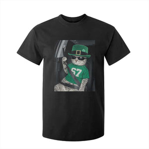 67 Cat St Patricks Day T Shirt For Kid Funny Cat Driver Leprechaun Meme TS14 Black Print Your Wear