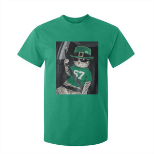 67 Cat St Patricks Day T Shirt For Kid Funny Cat Driver Leprechaun Meme TS14 Irish Green Print Your Wear