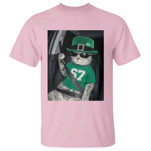67 Cat St Patricks Day T Shirt Funny Cat Driver Leprechaun Meme TS14 Light Pink Print Your Wear