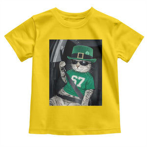 67 Cat St Patricks Day Toddler T Shirt Funny Cat Driver Leprechaun Meme TS14 Daisy Print Your Wear