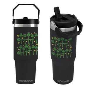 67 St Patricks Day Flip Straw Tumbler Funny Six Seven Gen Alpha Meme TS14 One Size: 30 oz Black Print Your Wear
