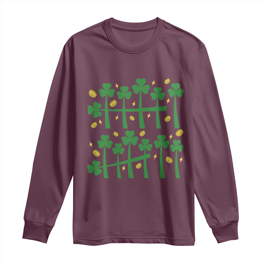 67 St Patricks Day Long Sleeve Shirt Funny Six Seven Gen Alpha Meme TS14 Maroon Print Your Wear
