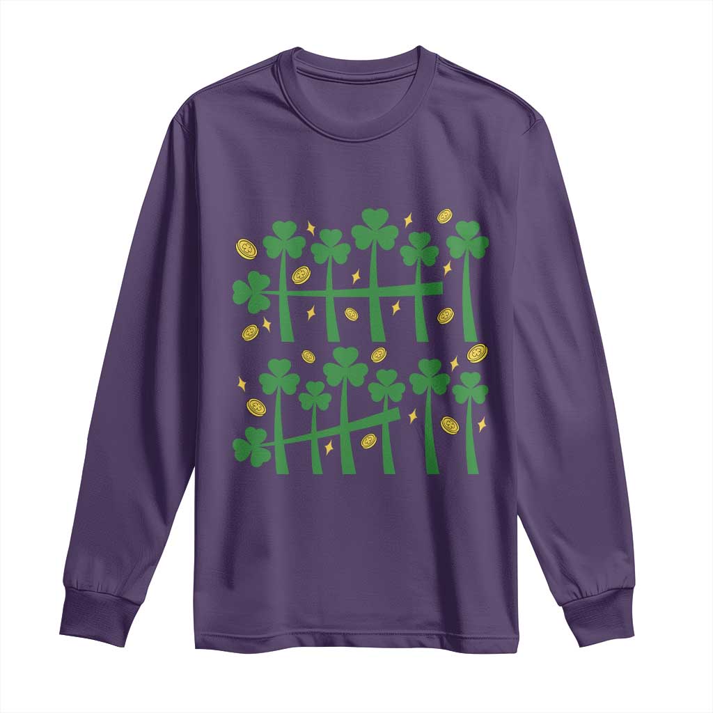 67 St Patricks Day Long Sleeve Shirt Funny Six Seven Gen Alpha Meme TS14 Purple Print Your Wear