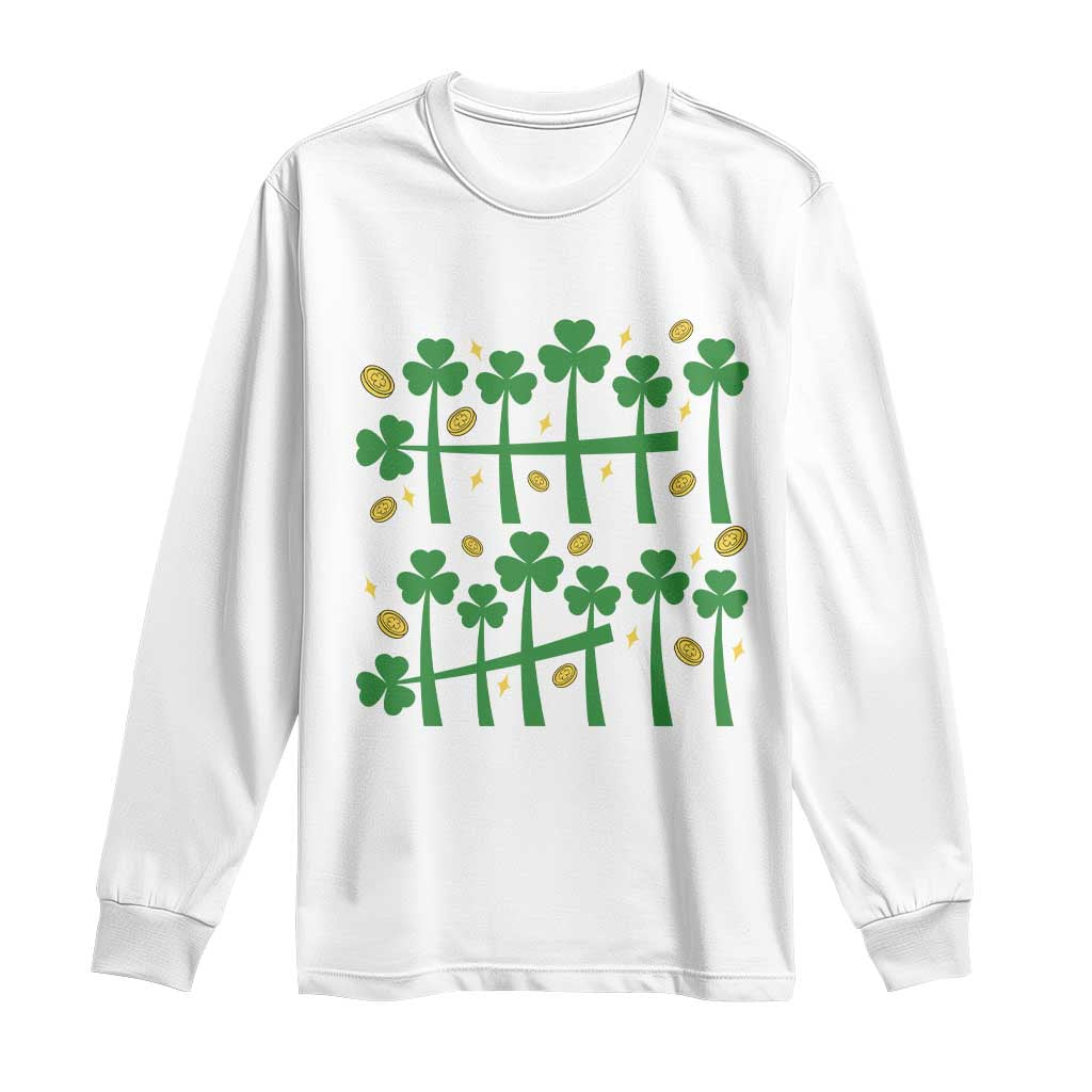 67 St Patricks Day Long Sleeve Shirt Funny Six Seven Gen Alpha Meme TS14 White Print Your Wear