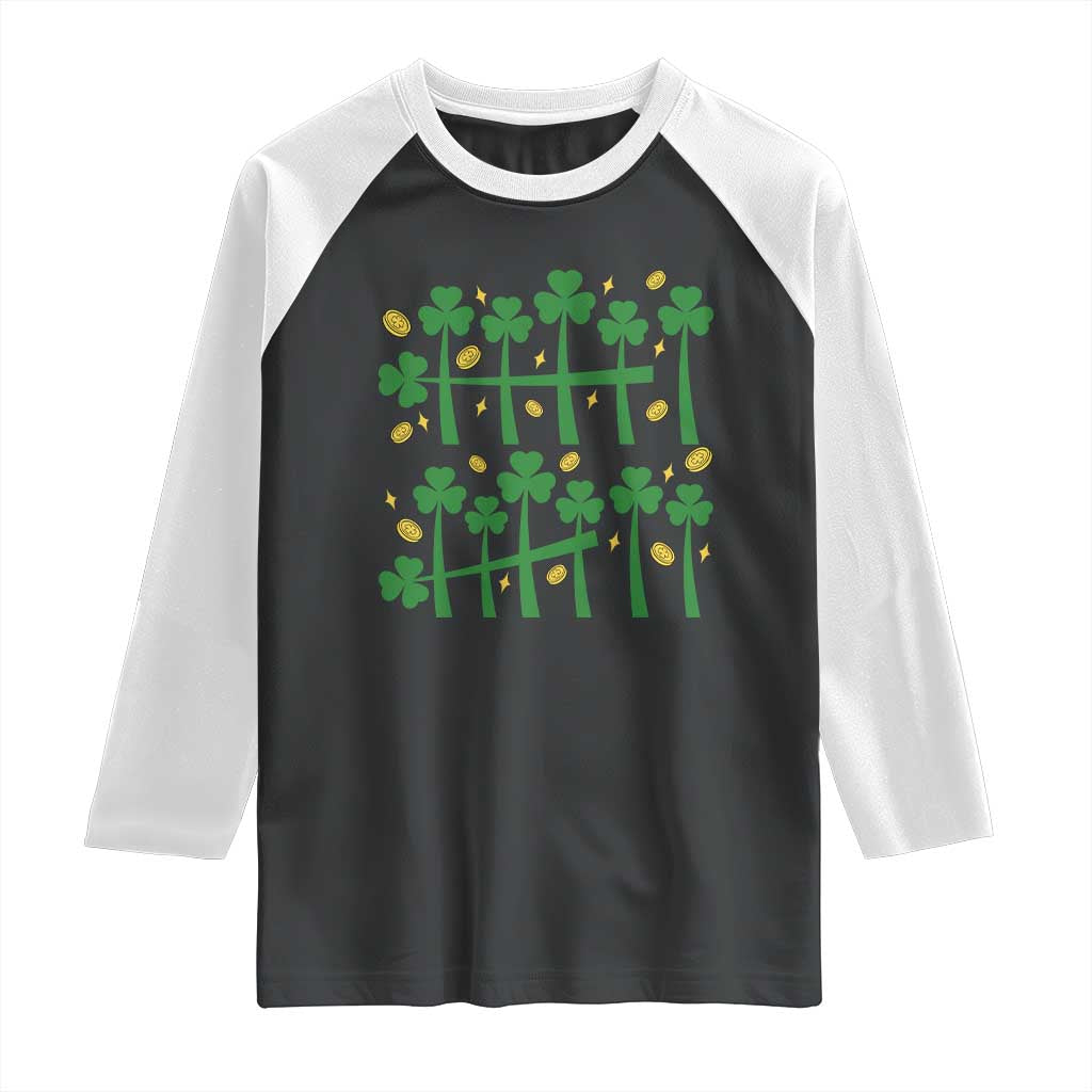 67 St Patricks Day Raglan Shirt Funny Six Seven Gen Alpha Meme TS14 Black White Print Your Wear