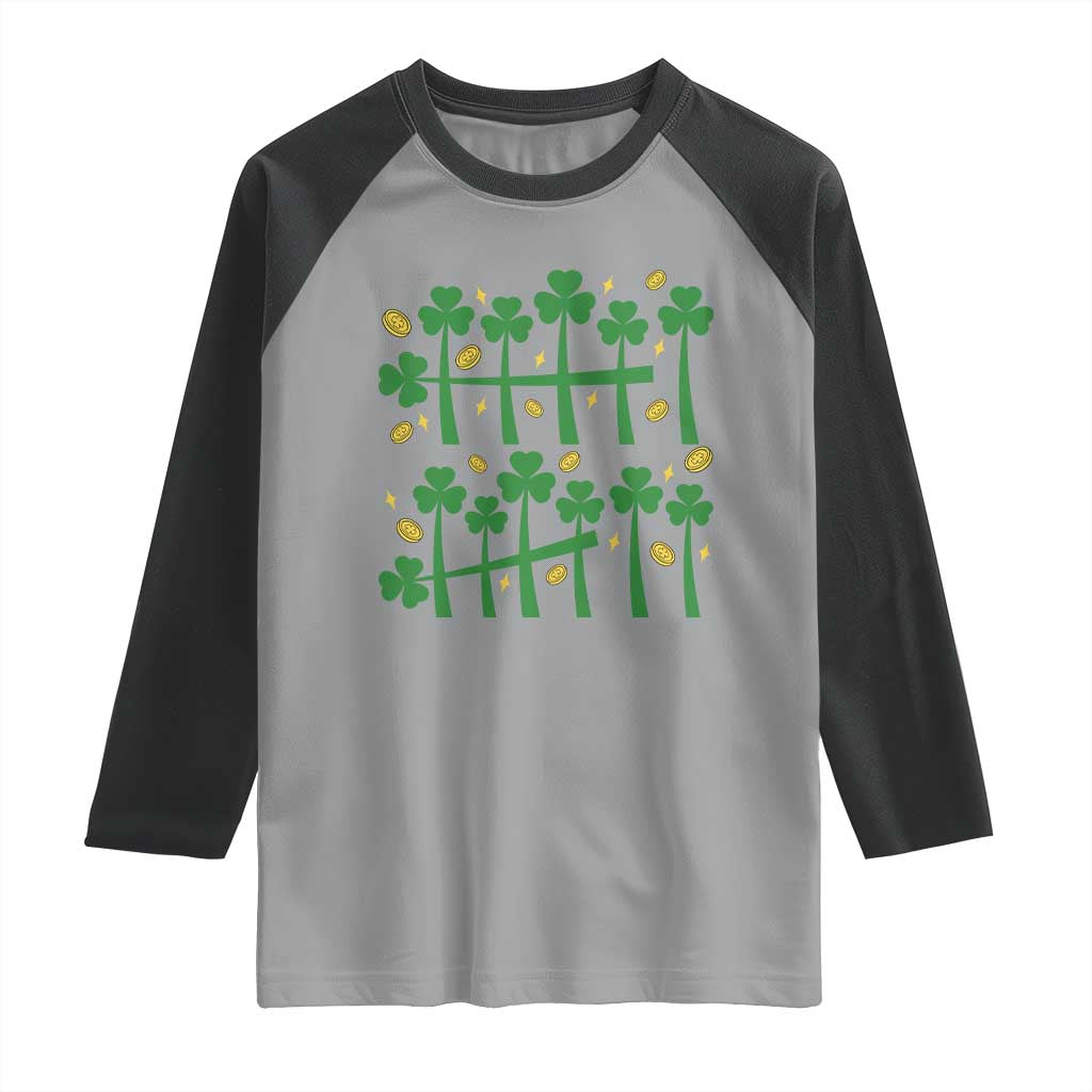 67 St Patricks Day Raglan Shirt Funny Six Seven Gen Alpha Meme TS14 Sport Gray Black Print Your Wear