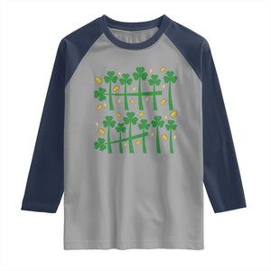 67 St Patricks Day Raglan Shirt Funny Six Seven Gen Alpha Meme TS14 Sport Gray Navy Print Your Wear
