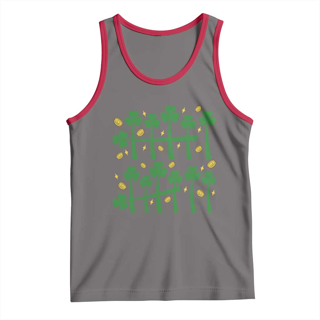 67 St Patricks Day Tank Top Funny Six Seven Gen Alpha Meme TS14 Deep Heather Red Print Your Wear