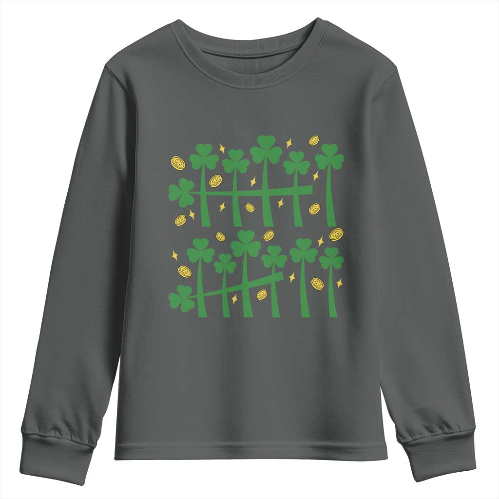 67 St Patricks Day Youth Sweatshirt Funny Six Seven Gen Alpha Meme TS14 Dark Heather Print Your Wear