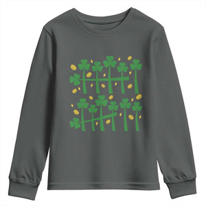 67 St Patricks Day Youth Sweatshirt Funny Six Seven Gen Alpha Meme TS14 Dark Heather Print Your Wear