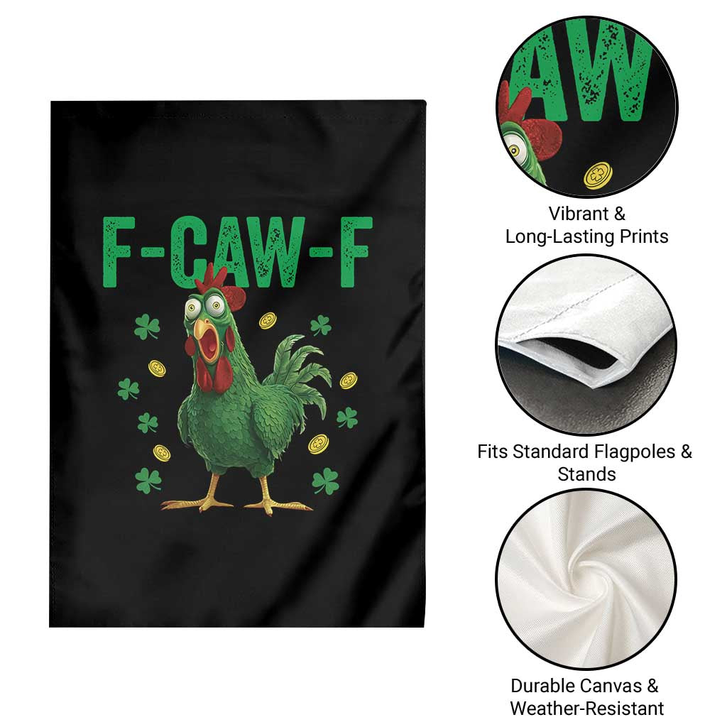 Funny St Patrick Day Garden Flag F-Caw-F Lucky Chicken Meme TS14 Print Your Wear
