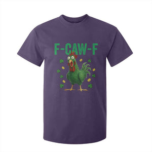 Funny St Patrick Day T Shirt For Kid F-Caw-F Lucky Chicken Meme TS14 Purple Print Your Wear