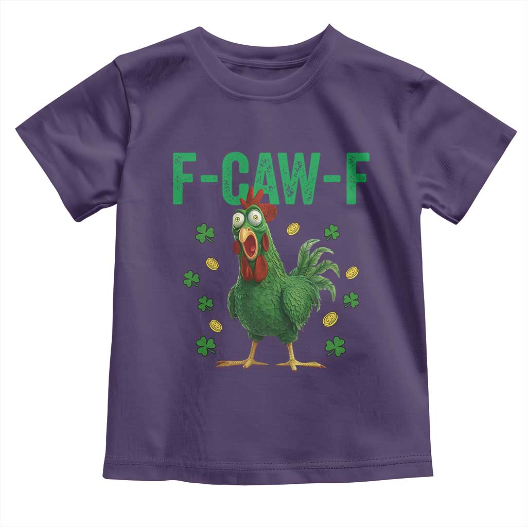 Funny St Patrick Day Toddler T Shirt F-Caw-F Lucky Chicken Meme TS14 Purple Print Your Wear