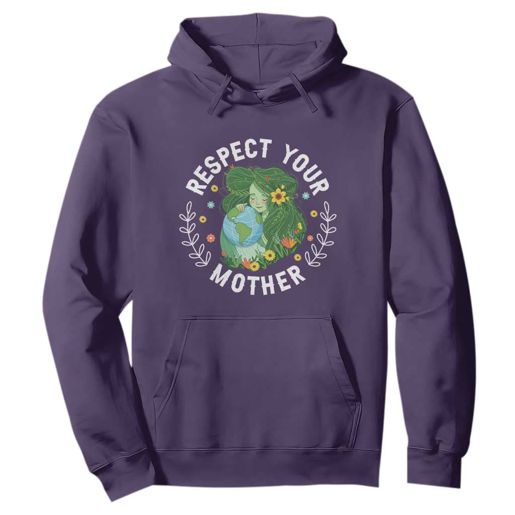 Respect Your Mother Hoodie Earth Mother Women Girl TS14 Purple Print Your Wear