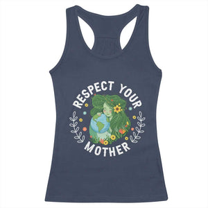 Respect Your Mother Racerback Tank Top Earth Mother Women Girl TS14 Navy Print Your Wear
