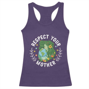 Respect Your Mother Racerback Tank Top Earth Mother Women Girl TS14 Purple Print Your Wear