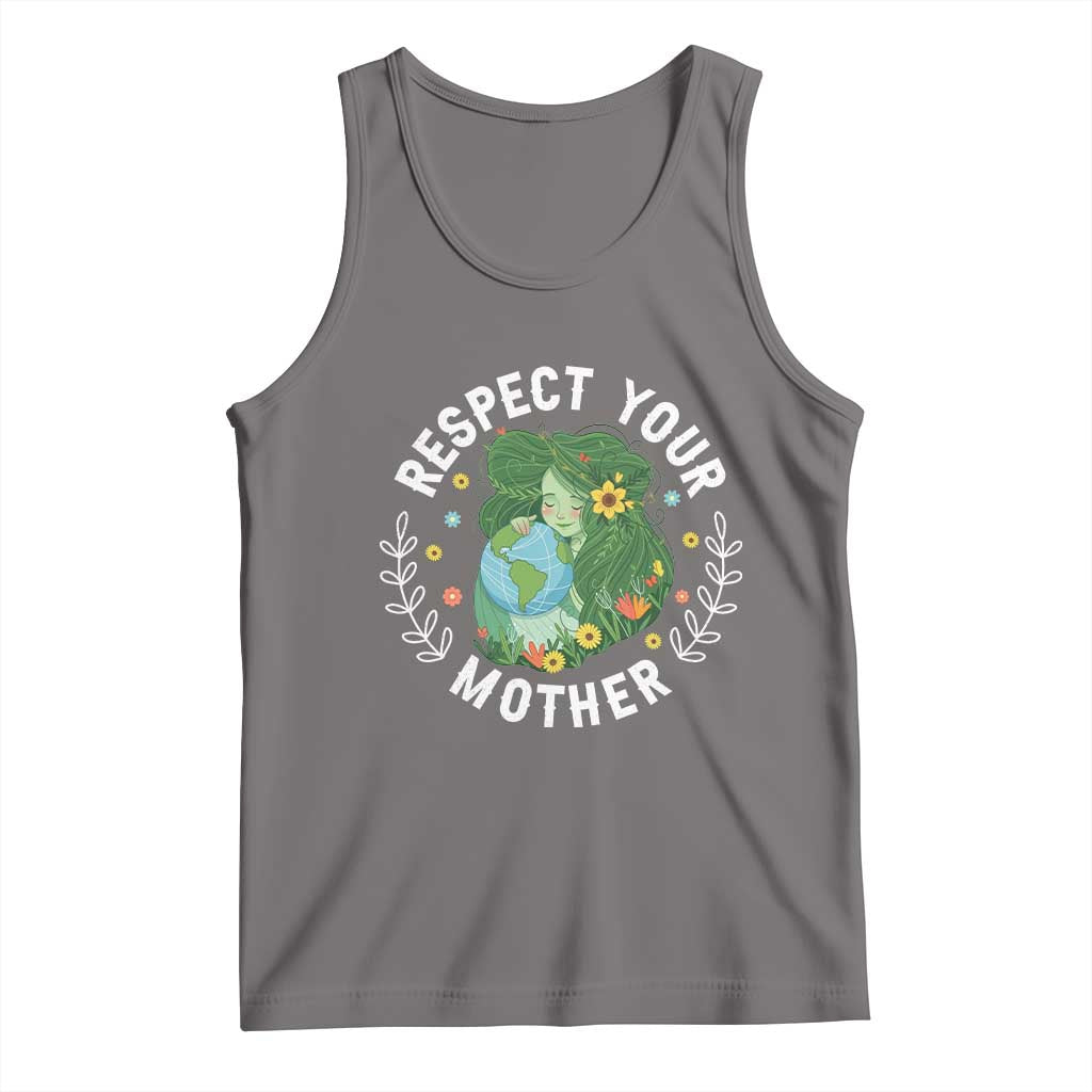 Respect Your Mother Tank Top Earth Mother Women Girl TS14 Deep Heather Print Your Wear