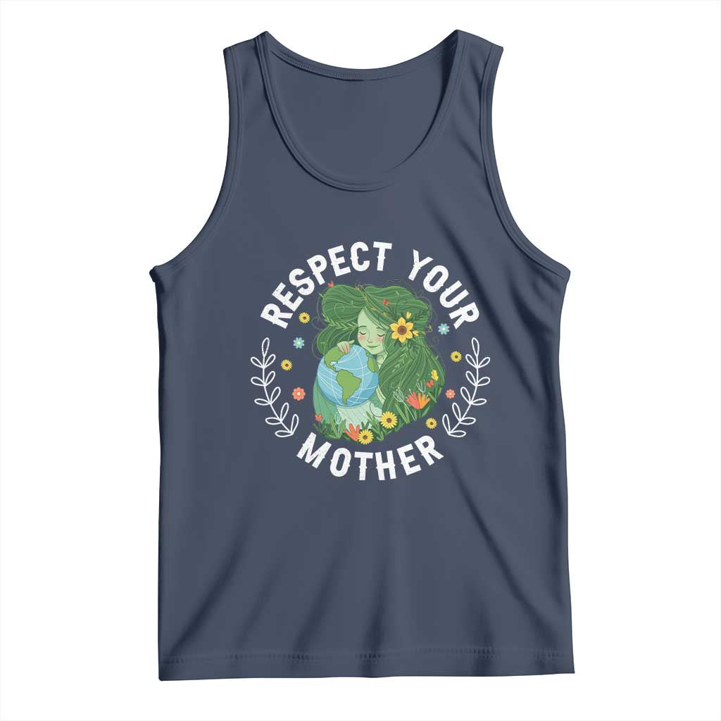 Respect Your Mother Tank Top Earth Mother Women Girl TS14 Navy Print Your Wear