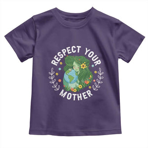 Respect Your Mother Toddler T Shirt Earth Mother Women Girl TS14 Purple Print Your Wear