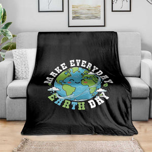 Funny Make Earth Day Every Day Throw Blanket Cute Environmental Awareness Earth Day TS14 Print Your Wear