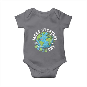 Funny Make Earth Day Every Day Baby Onesie Cute Environmental Awareness Earth Day TS14 Charcoal Print Your Wear