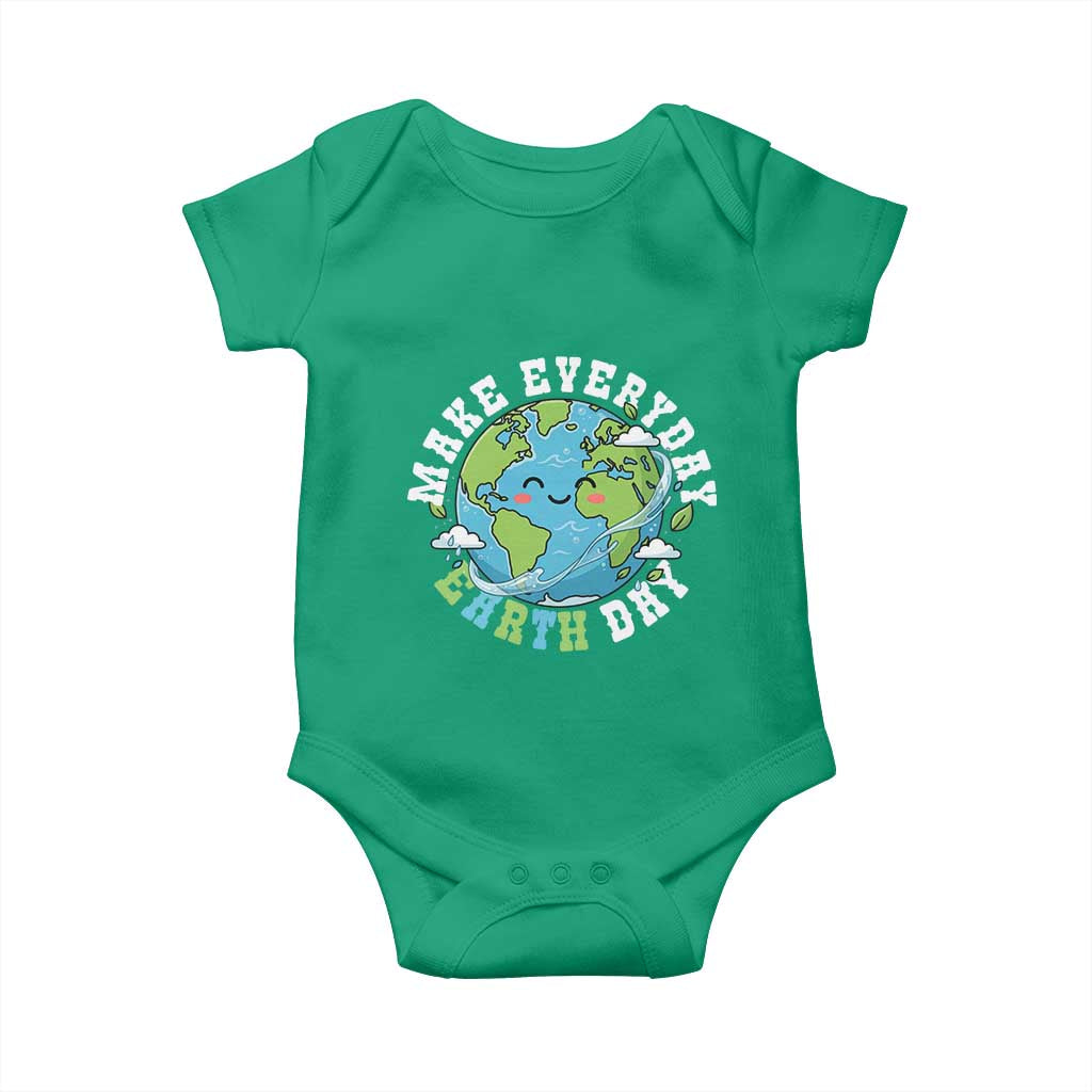 Funny Make Earth Day Every Day Baby Onesie Cute Environmental Awareness Earth Day TS14 Irish Green Print Your Wear