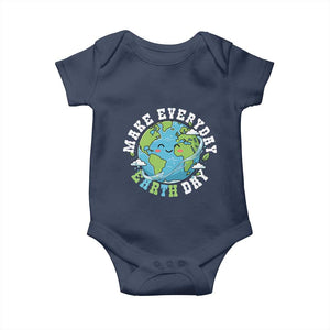 Funny Make Earth Day Every Day Baby Onesie Cute Environmental Awareness Earth Day TS14 Navy Print Your Wear