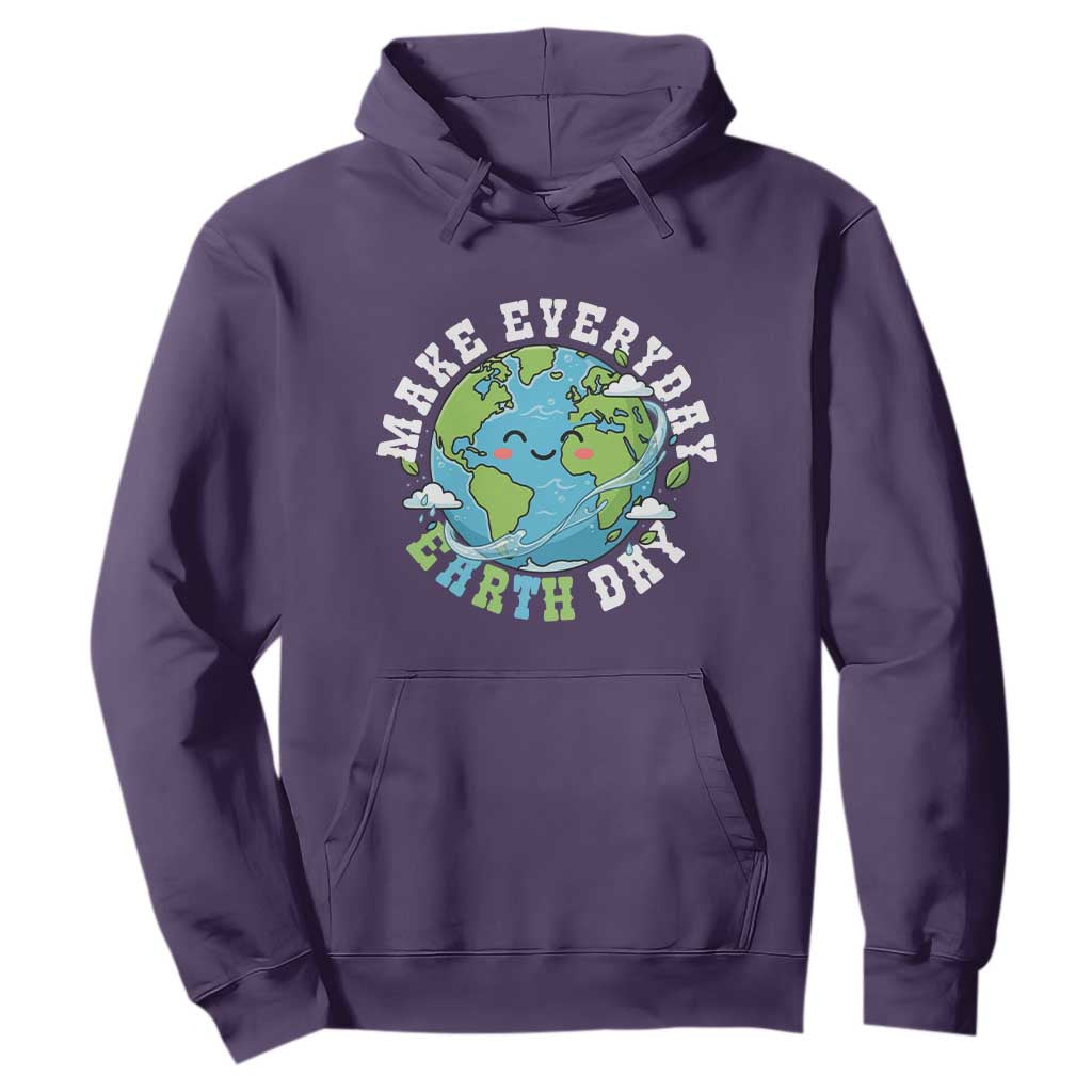 Funny Make Earth Day Every Day Hoodie Cute Environmental Awareness Earth Day TS14 Purple Print Your Wear
