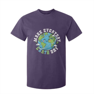 Funny Make Earth Day Every Day T Shirt For Kid Cute Environmental Awareness Earth Day TS14 Purple Print Your Wear