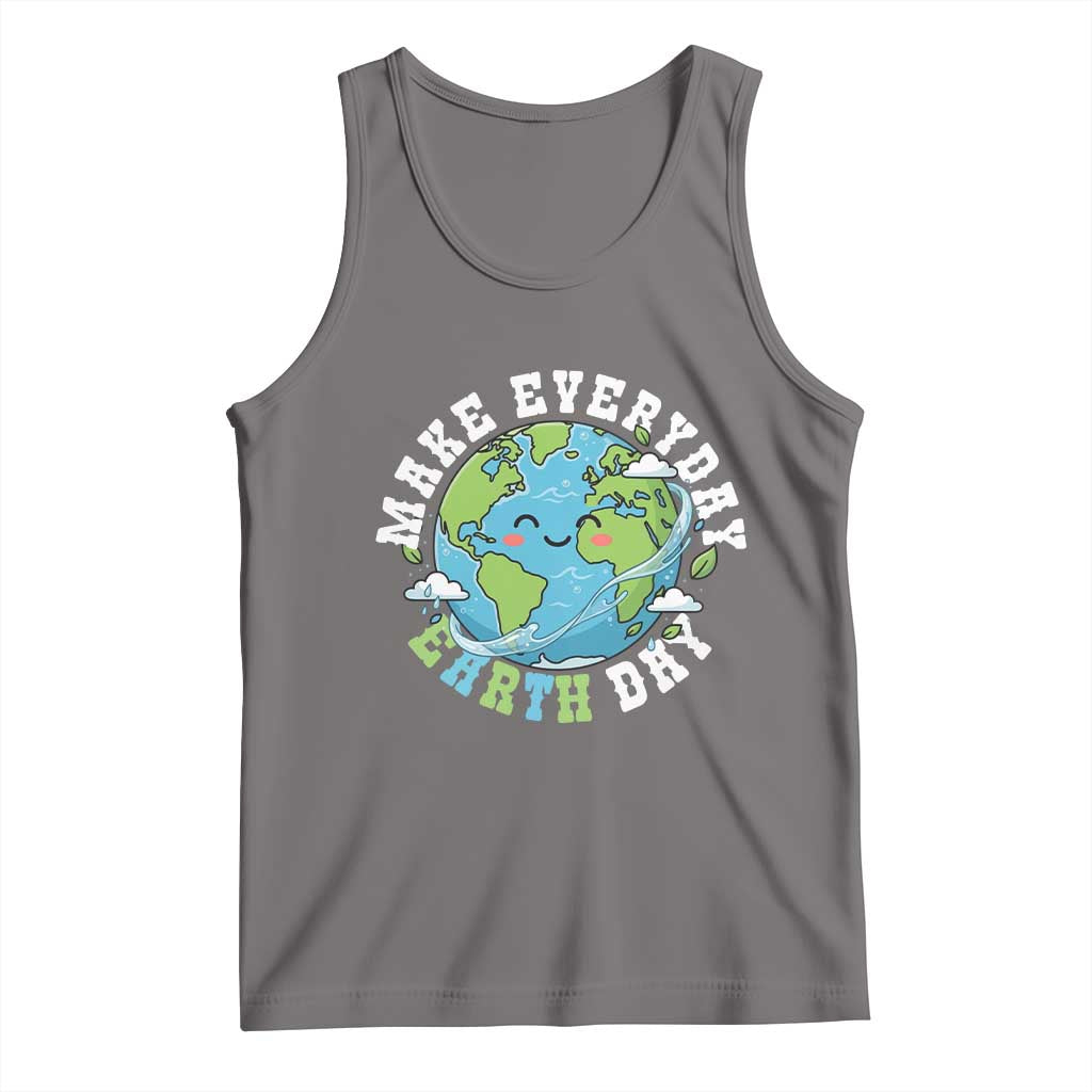 Funny Make Earth Day Every Day Tank Top Cute Environmental Awareness Earth Day TS14 Deep Heather Print Your Wear