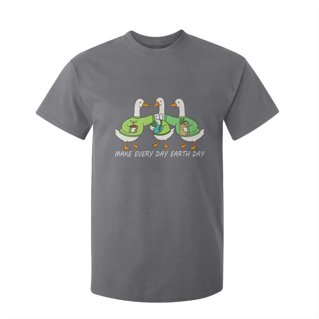Funny Earth Day T Shirt For Kid Silly Goose Make Earth Day Every Day TS14 Charcoal Print Your Wear