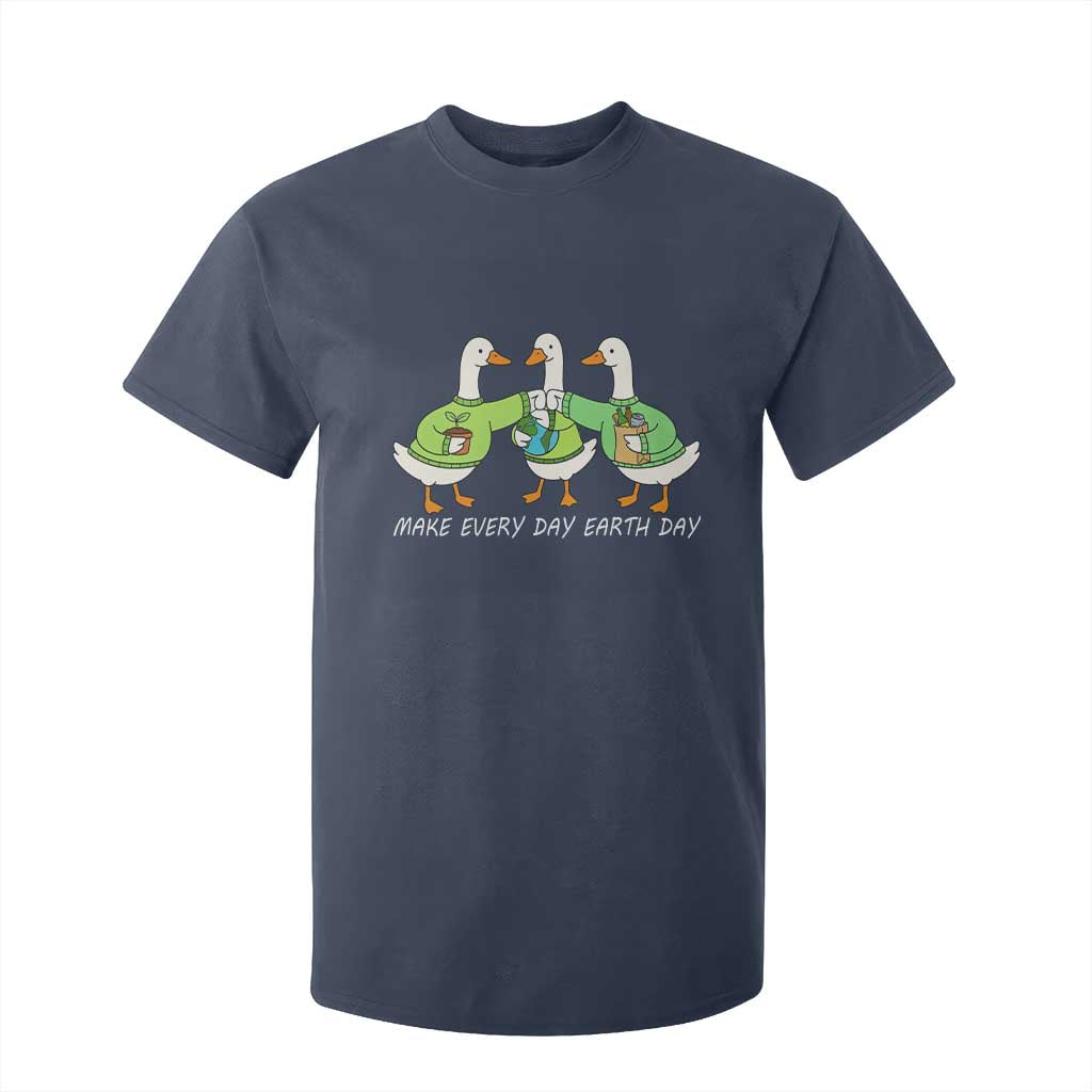 Funny Earth Day T Shirt For Kid Silly Goose Make Earth Day Every Day TS14 Navy Print Your Wear