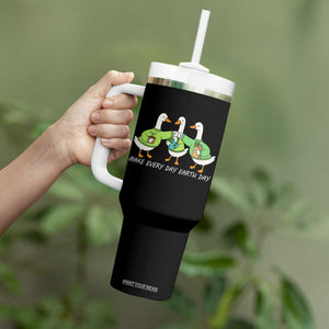 Funny Earth Day Tumbler With Handle Silly Goose Make Earth Day Every Day TS14 Print Your Wear