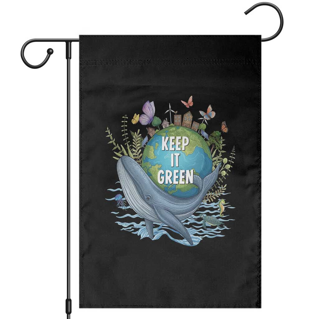 Keep It Green Earth Day Garden Flag Eco-Friendly Nature Environmental Awareness TS14 Black Print Your Wear