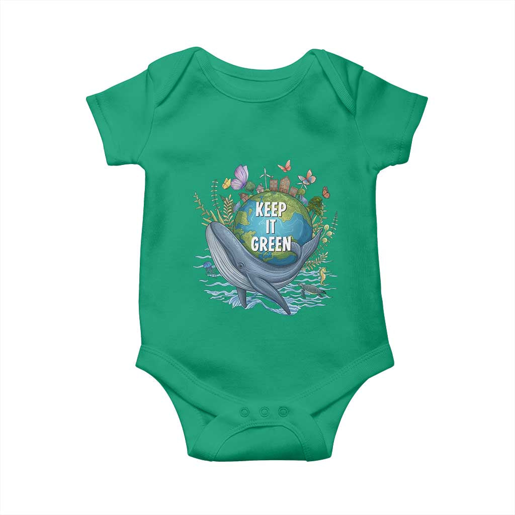 Keep It Green Earth Day Baby Onesie Eco-Friendly Nature Environmental Awareness TS14 Irish Green Print Your Wear