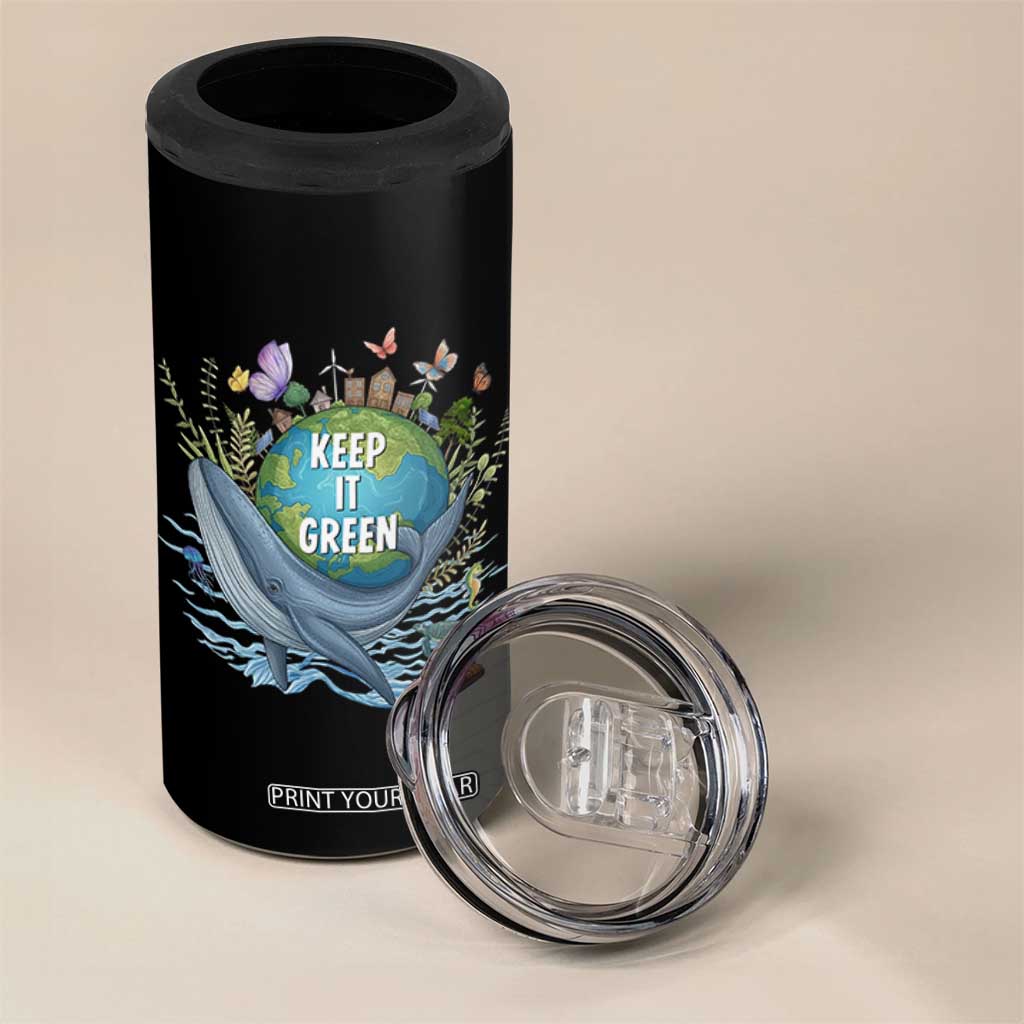 Keep It Green Earth Day 4 in 1 Can Cooler Tumbler Eco-Friendly Nature Environmental Awareness TS14 Print Your Wear