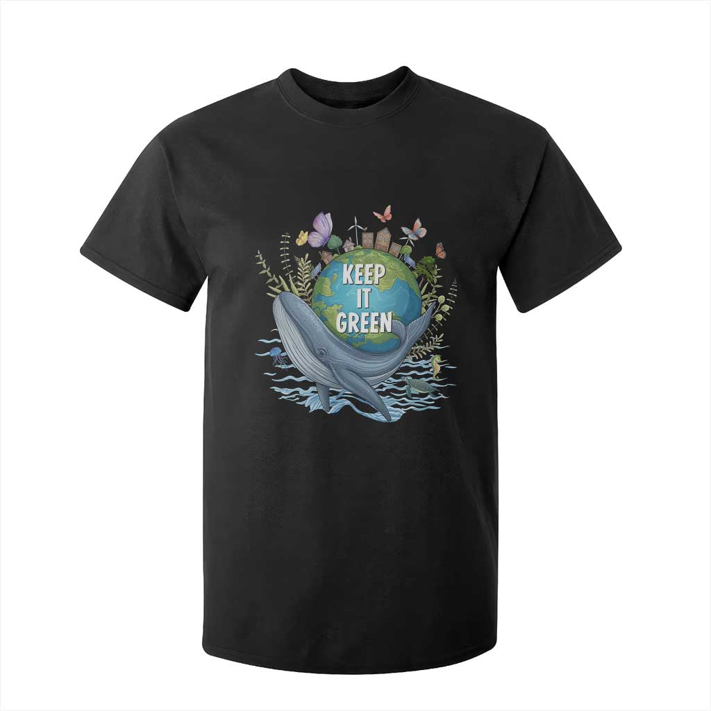 Keep It Green Earth Day T Shirt For Kid Eco-Friendly Nature Environmental Awareness TS14 Black Print Your Wear