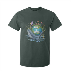 Keep It Green Earth Day T Shirt For Kid Eco-Friendly Nature Environmental Awareness TS14 Dark Forest Green Print Your Wear