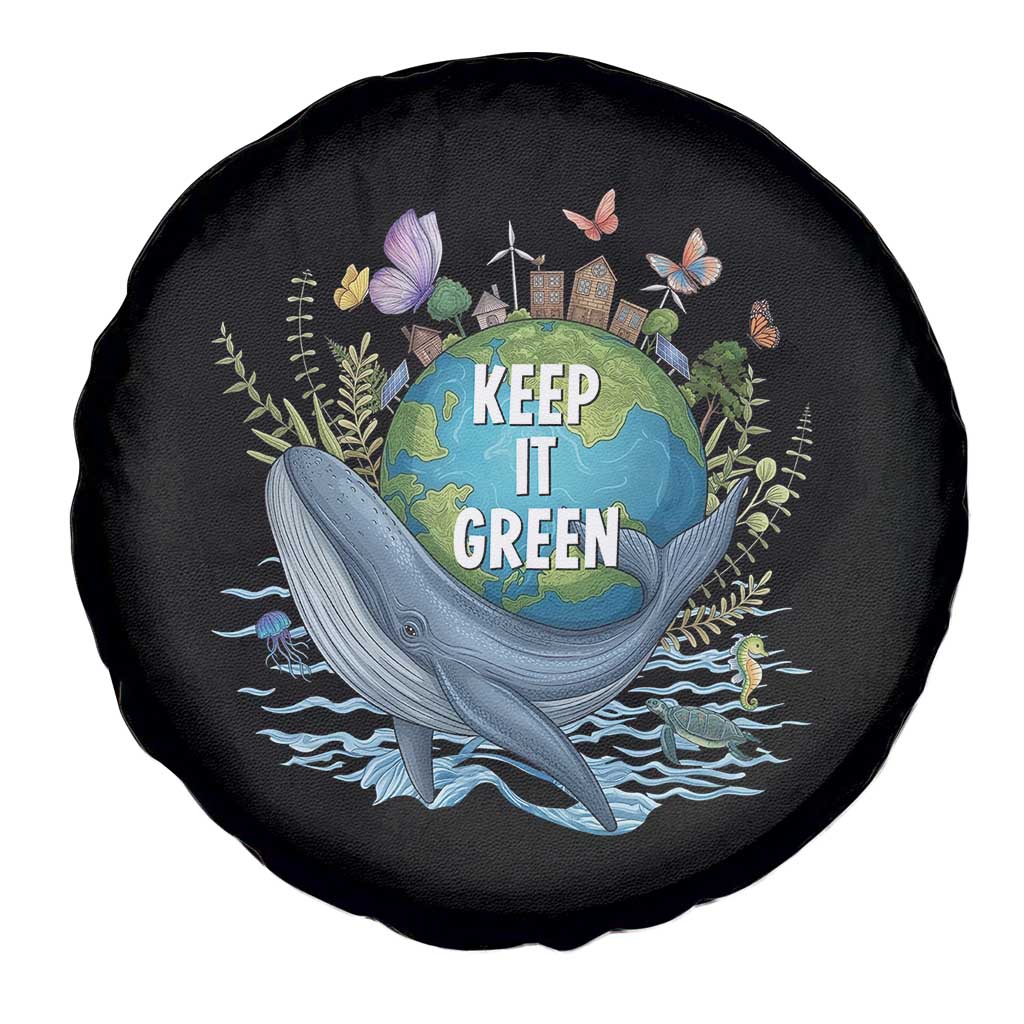 Keep It Green Earth Day Spare Tire Cover Eco-Friendly Nature Environmental Awareness TS14 Print Your Wear