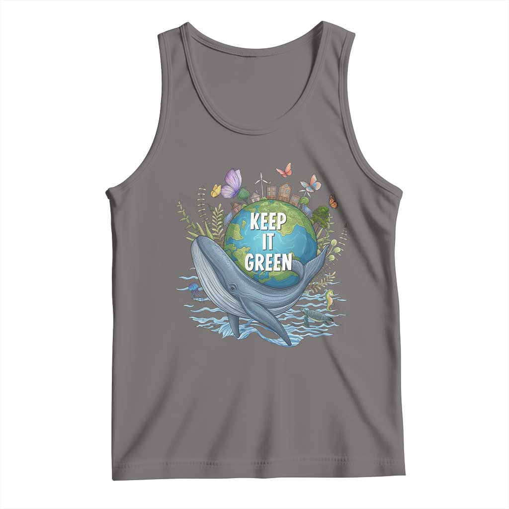Keep It Green Earth Day Tank Top Eco-Friendly Nature Environmental Awareness TS14 Deep Heather Print Your Wear