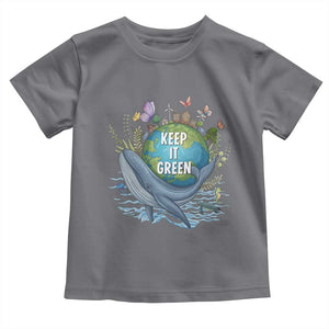Keep It Green Earth Day Toddler T Shirt Eco-Friendly Nature Environmental Awareness TS14 Charcoal Print Your Wear