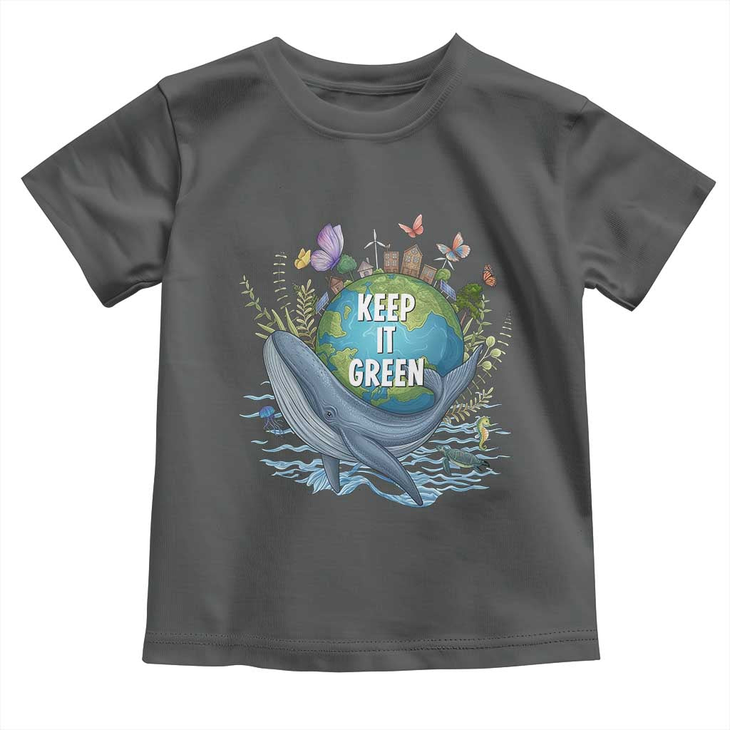 Keep It Green Earth Day Toddler T Shirt Eco-Friendly Nature Environmental Awareness TS14 Dark Heather Print Your Wear