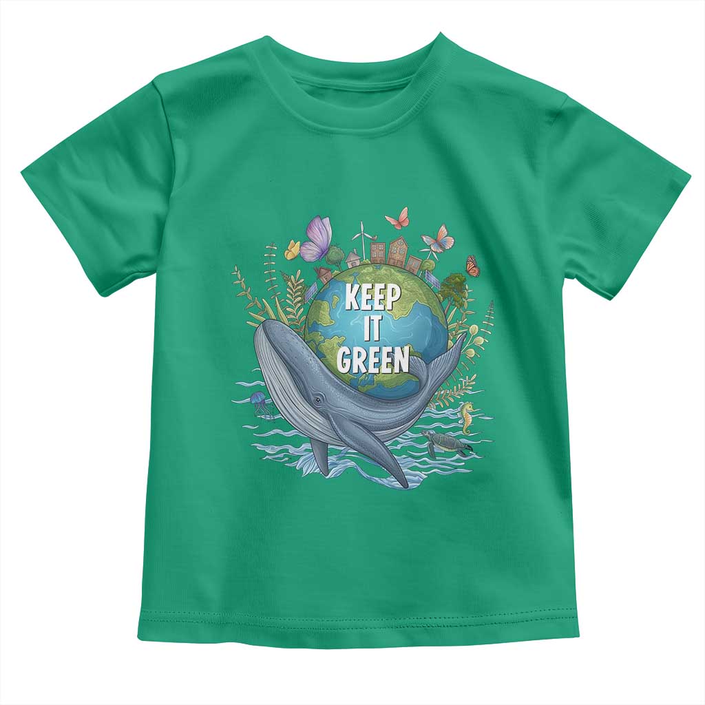 Keep It Green Earth Day Toddler T Shirt Eco-Friendly Nature Environmental Awareness TS14 Irish Green Print Your Wear