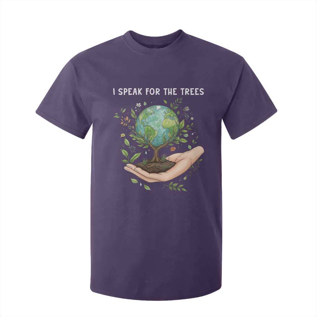 I Speak For The Trees T Shirt For Kid Earth Day Awareness TS14 Purple Print Your Wear