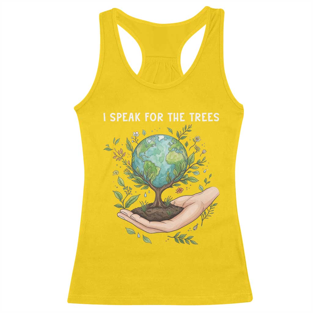 I Speak For The Trees Racerback Tank Top Earth Day Awareness TS14 Daisy Print Your Wear